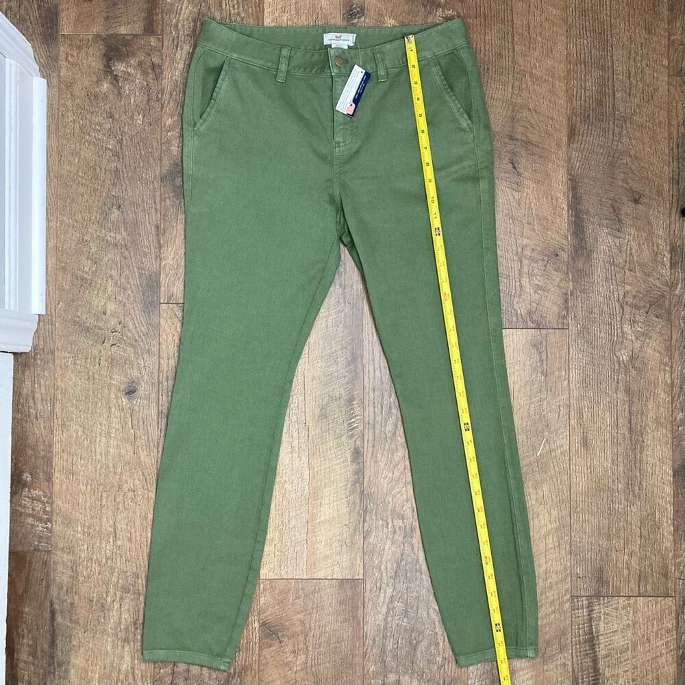 Vineyard Vines Women's Skinny Utility Chino Pant Army Green Back Cargo Pockets 8 - Picture 8 of 10